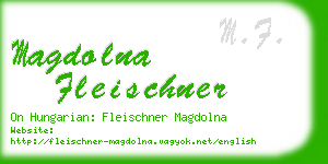magdolna fleischner business card